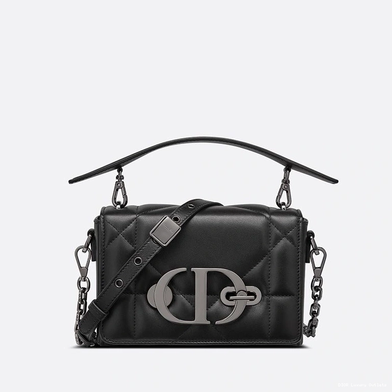 Cheap Handle Black Dior Bag 30 Lambskin with Maxicannage Box Montaigne 0713 Luxury